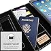iPad Air 2 Case, Snugg Executive Black Leather Smart Case Cover Apple iPad Air 2 Protective Flip Stand Cover with Auto Wake/Sleep