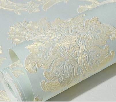 Amazon Com Aiwqto 3d Wallpaper Stick And Peel Self Adhesive Girl Bedroom Minimalist Study Waterproof Background Wall Stickers Light Blue inch Furniture Decor