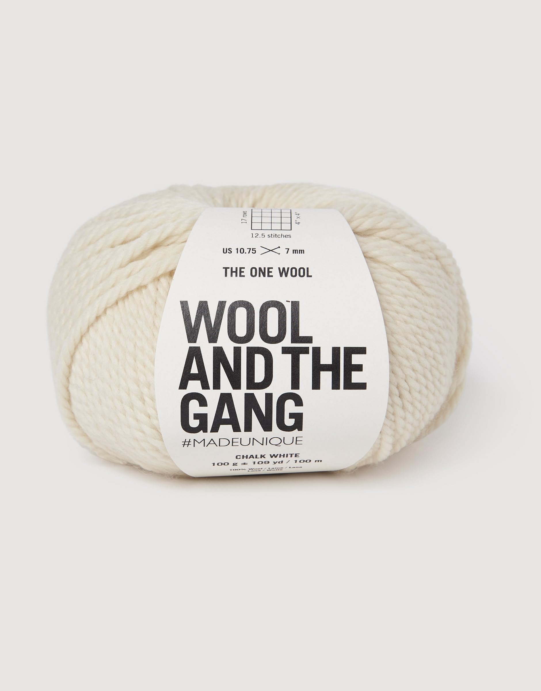 Wool and the Gang The One Wool, Chalk White, 100g, Chunky
