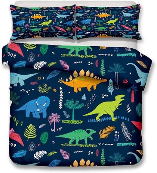 navy dinosaur bedding