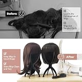 Dreamlover Wig Stands 3 Pack Portable Wig Head for Storage Black view 2