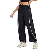 Kisswow Parachute Pants Woman Y2k Bottoms Elastic Waist Track Pants Streetwear Women Casual Cargo Joggers for Women