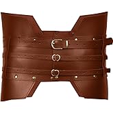 YYKSYDPT Retro Belt Medieval PU Leather Armor Adjustable Wide Studded Waist Belt For Halloween Cosplay Costume Accessory