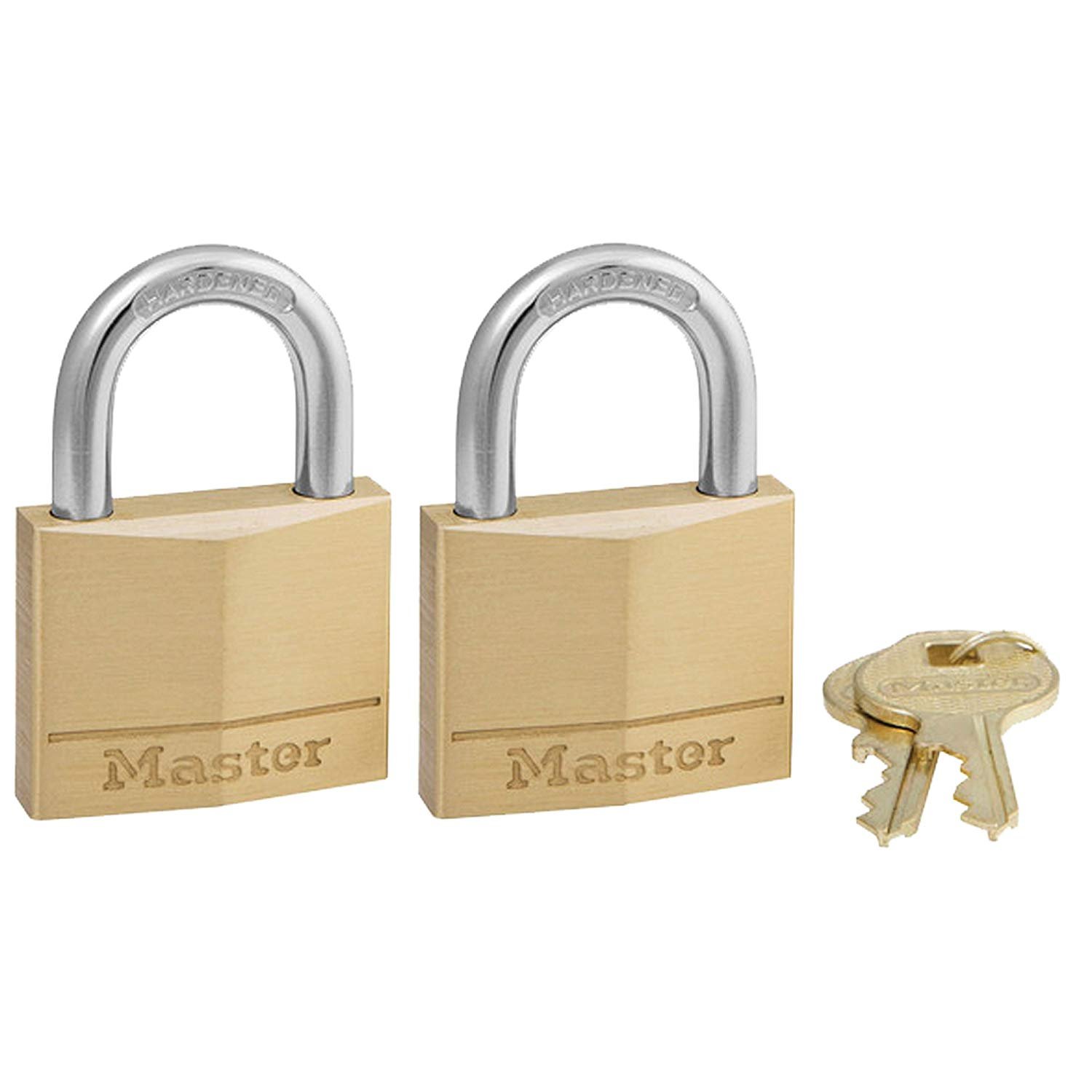 140D 4 Pack Keyed Alike Master Lock Solid Brass Padlock