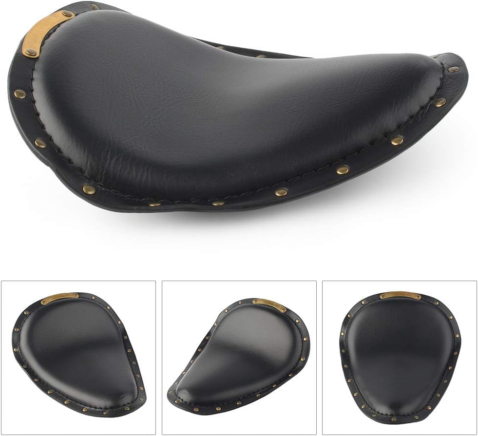 Amazon バイク汎用 高品質 ソロシート ソロ運転席 バイクシート クッション PUレザー 低反発 衝撃吸収 汚れ防止 滑り止め