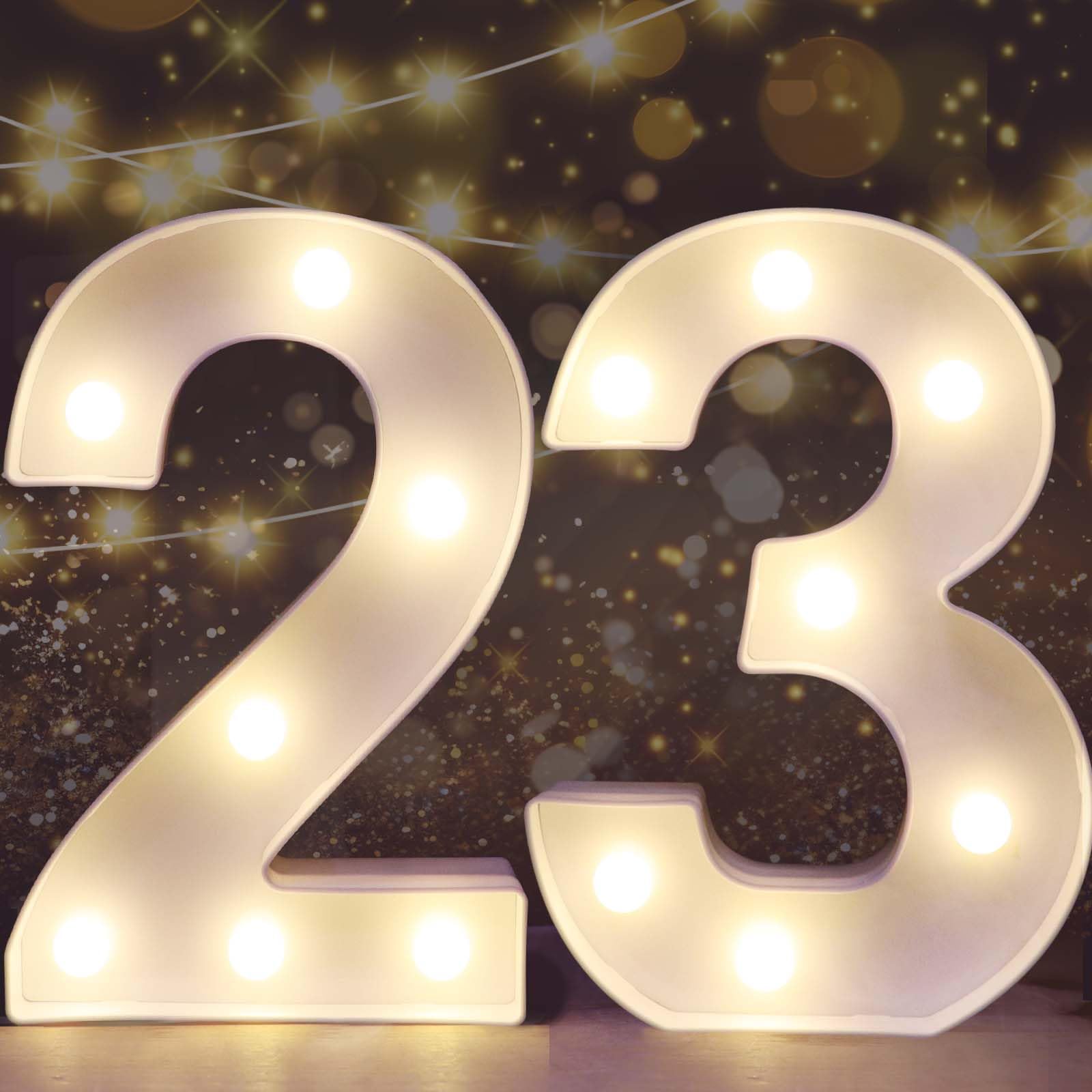 Pooqla Decorative Led Light Up Number