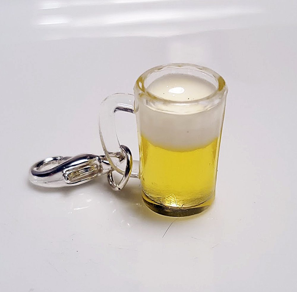 Beer Mug Charm, Food Charm Handmade