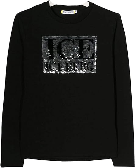 maglia manica lunga nera bambina