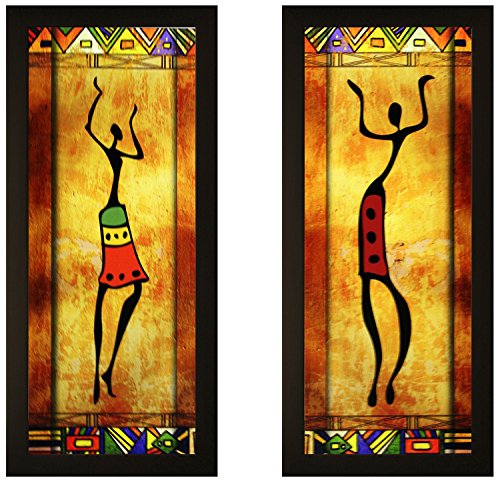 SAFSet of 2 Textured Print with Uv Framed Reprint Painting (SANFO789, 15 cm x 3 cm x 38 cm) SANFO789