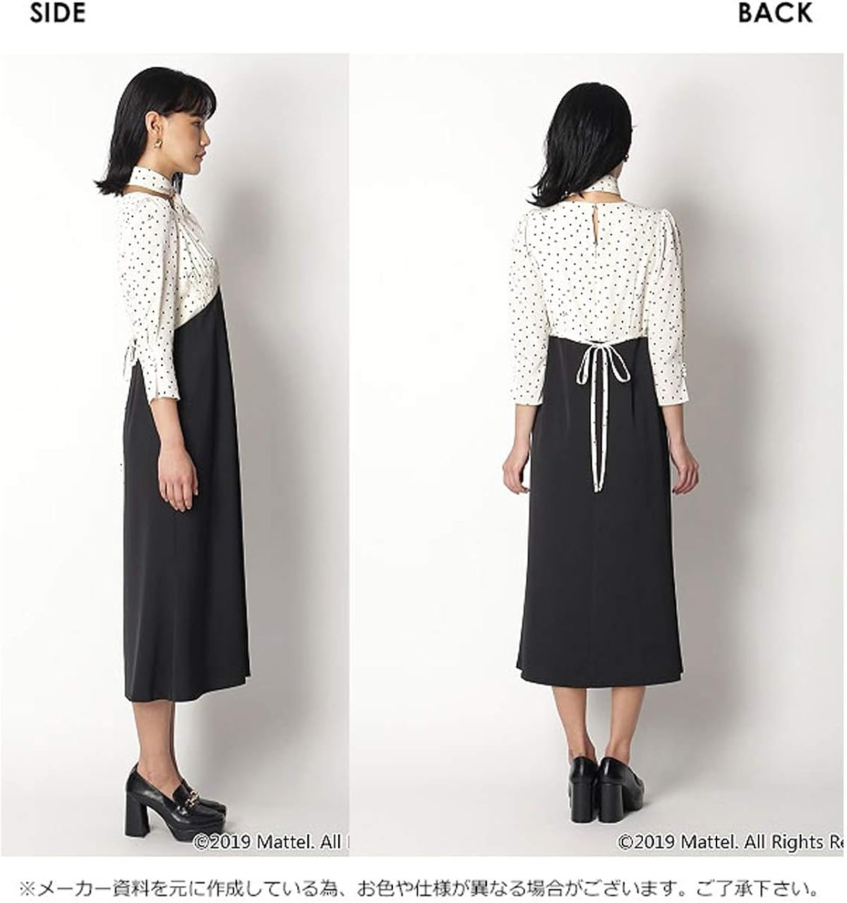 Amazon リリーブラウン Barbieコラボドット切り替えワンピ Lwfo1953 レディース ワンピース チュニック 通販