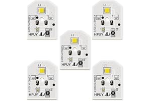 HPUY WR55X11132 WR55X25754 Refrigerator LED Light for GE Refrigerator LED Light Replacement Replace WR55X30602 WR55X26486 CWE23SP3MJD1 CWE23SP3MKD1 CWE23SP3MLD1 CWE23SP4MFW2 CWE23SP4MGW2 5PCS