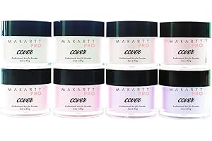 MakarttPro Acrylic Powder - 56g/2oz, Set of 8 Colors for Nail Extension | Professional Acrylic Nail Cover Powder for Private Nail Technicians, Enchanted Collection - 8 x 56g Combo Pack