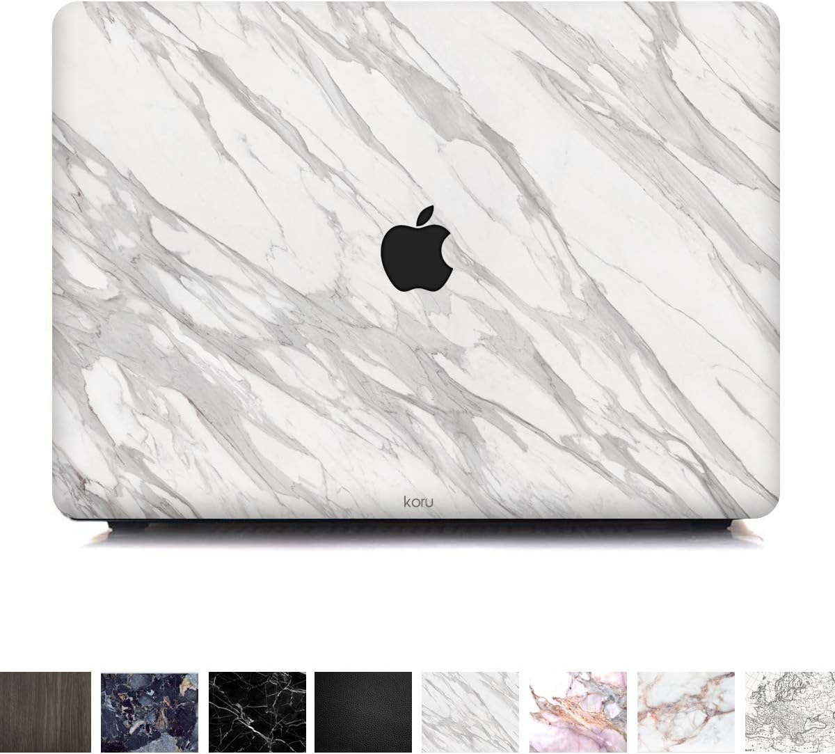 Koru Premium Minimalist White Marble Vinyl Decal Skin Sticker Case Cover for MacBook Pro 13-inch with/Without Touch Bar (2016 & 2017 Release)