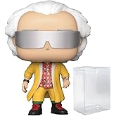 POP Back to The Future - Doc 2015 [Dr. Emmett Brown] Funko Pop! Vinyl Figure (Bundled with Compatible Pop Box Protector Case), Multicolored, 3.75 inches
