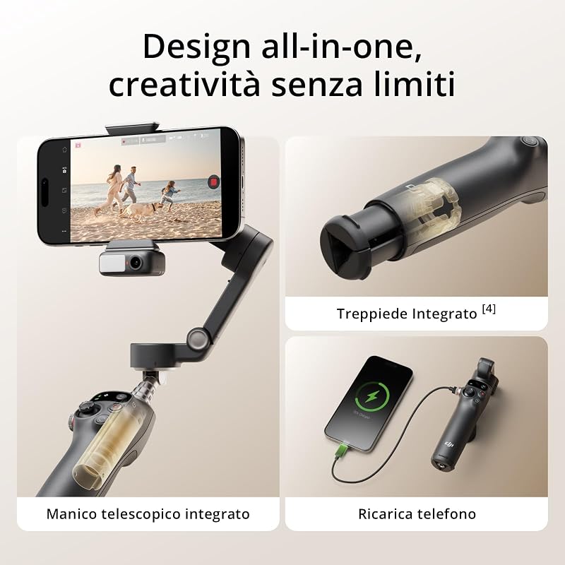 Osmo Mobile 7P Stabilizzatore per iPhone, Android, Tracciamento nativo