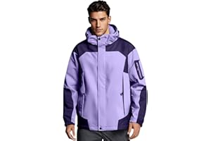 JWNYJFB Mens Raincoats Waterproof with Hood Long Sleeve Packable Zipper Lightweight Travel Windbreaker Rain Jackets