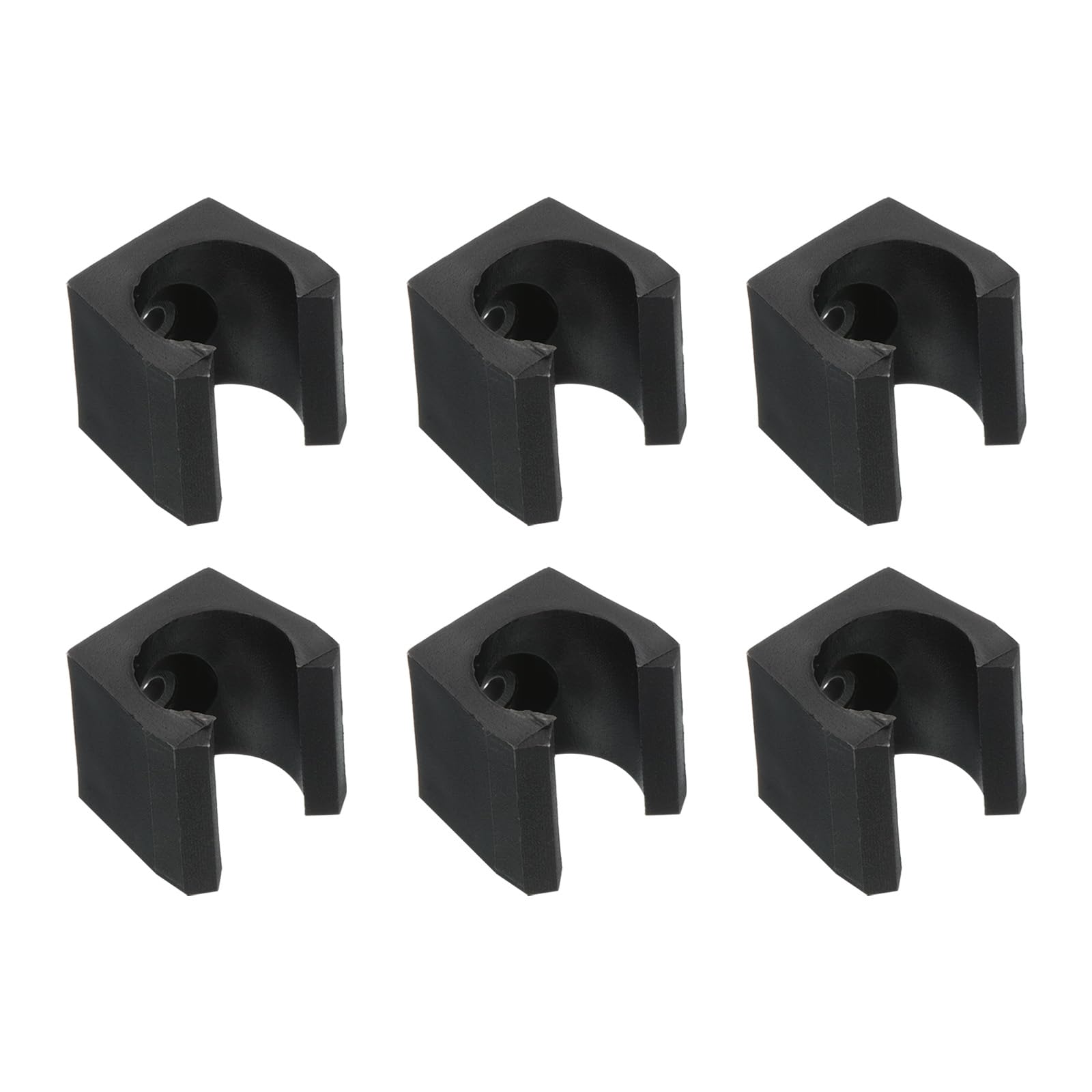 PATIKIL 14mm Dia Billiards Cue Locating Clip Holder, 6 Pack Plastic Snooker Clip for Fishing Rod Pool Cue Rack Storage, Black