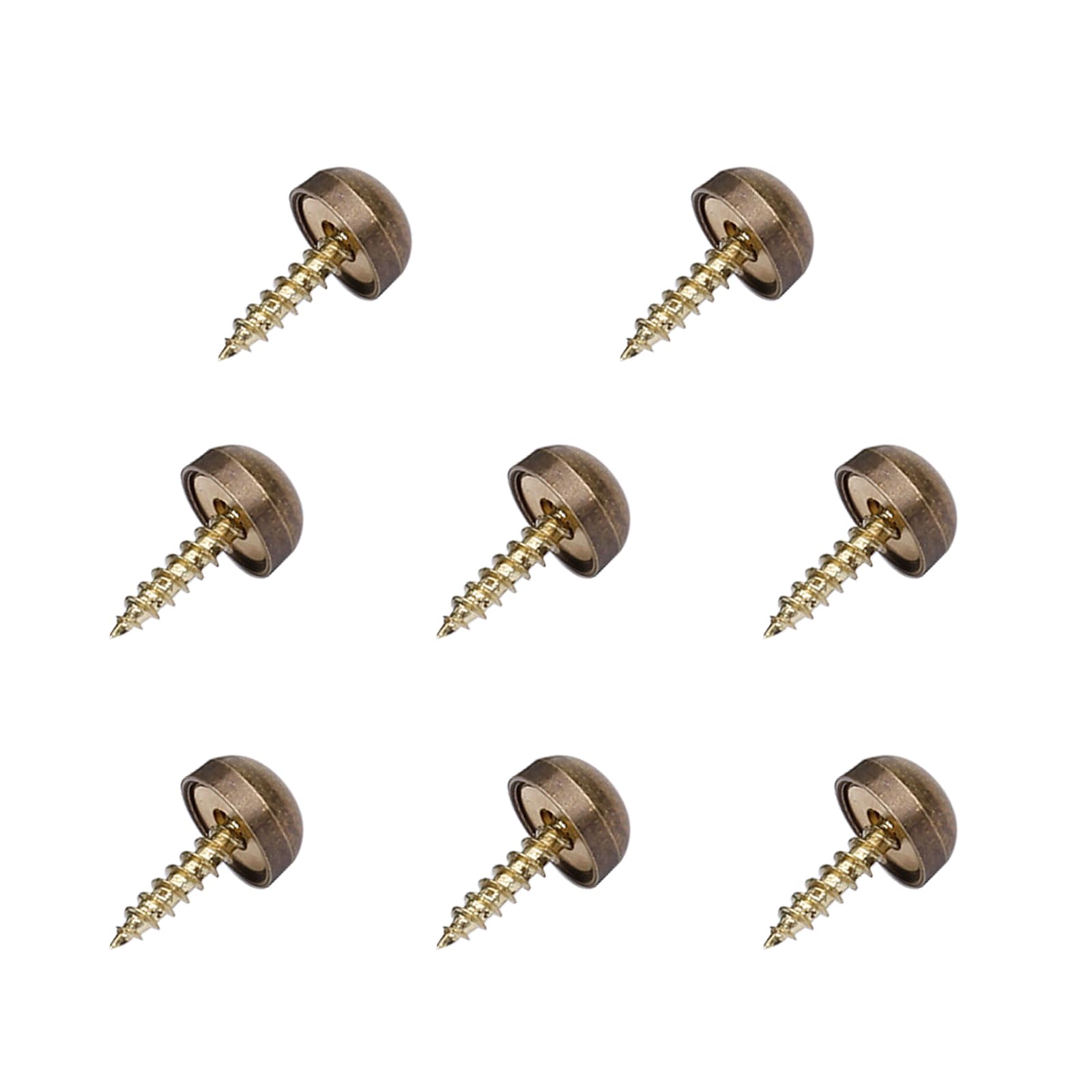 Leliafleury 8Pcs Brass Mirror Screw Caps Decorative Caps Cover Brass Mirror Fixing for Tables Wardrobes Furniture (Bronze, 13mm)