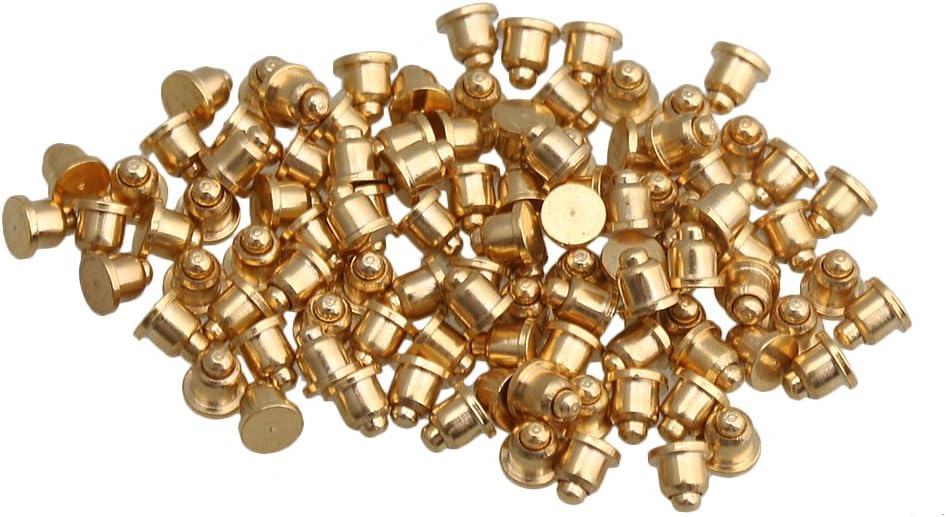 100pcs 2x2mm Gold Plated Copper Pogo Pins Probe Spring Loaded Waterproof