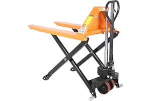 APOLLOLIFT Manual Pallet Jack, Scissor Pallet Trucks, Pallet Lift 2200lbs Capacity 45" Lx27 W Fork 3.3'' Lowered 31.5'' Raised Height, Suitable for Open Bottom Pallets