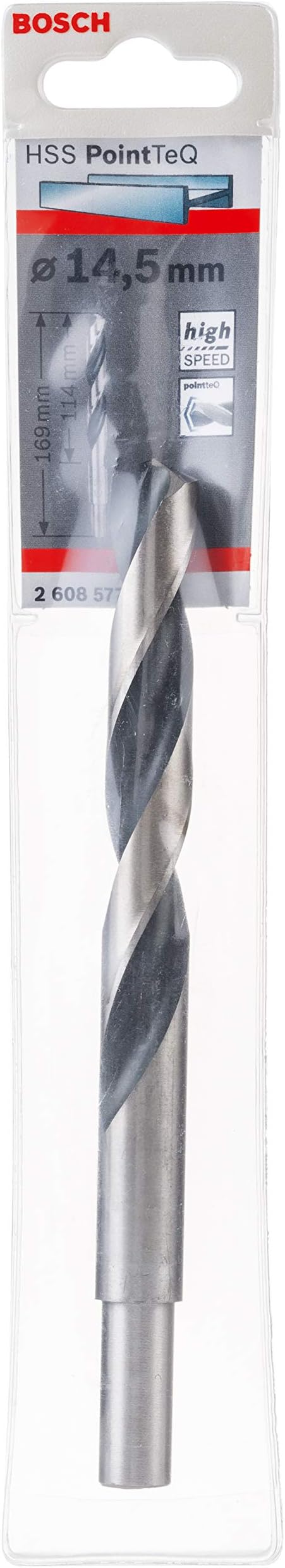 Bosch PointTeQ HSS Twist Drill Bit Reduced Shank 14.5 mm x 114 mm