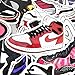 AJ Jordan Sneakers Stickers Pack 100pcs Cool Laptop Phone Cases Luggage Car Skateboard Waterproof Vinyl Decals
