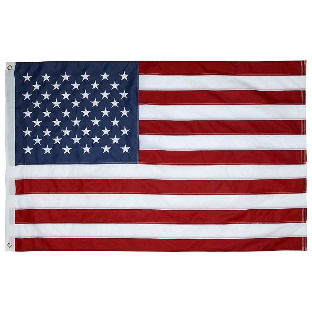 JUNZENIA Trump and American Flag Combo MAGA Flag USA Embroidered Stars and Stripes Flag