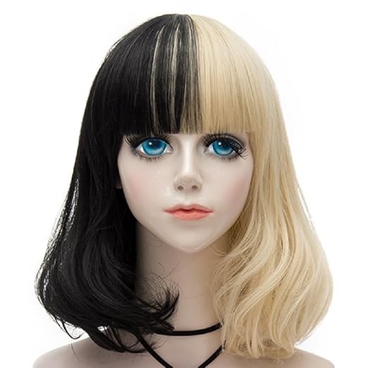 9 Different Style Women Lady Celebrities Style Bob Wig Half Black