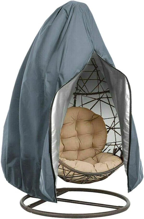 beiyoule Rattan Swing Cover Patio Hanging Egg Chair Cover,Outdoor Egg Wicker Dustproof Hanging Hammock Stand Easy Clean Swing Chair Cover