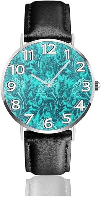 Flor Damasco Turquesa y Azul Turquesa Relojes de Pulsera ...