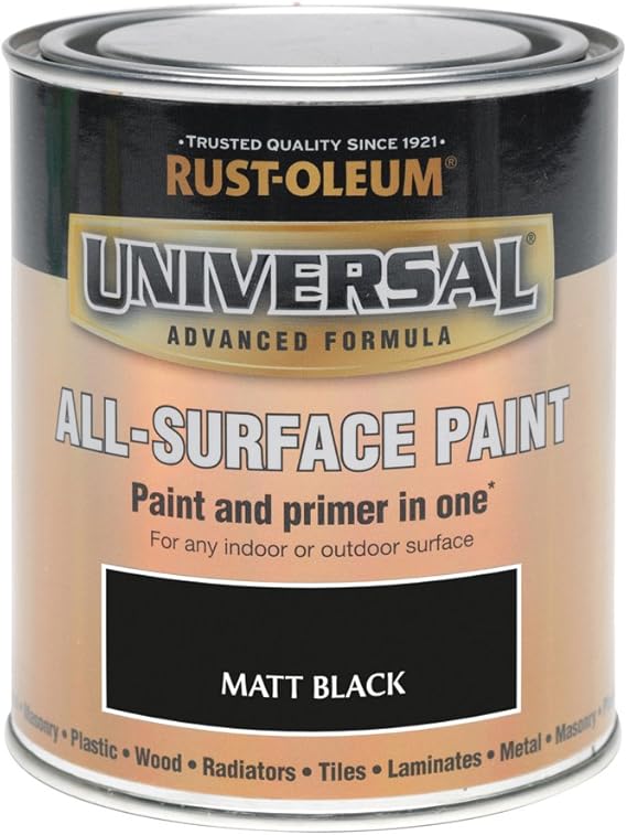 RustOleum 750ml Universal Paint Matt Black Amazon.co.uk DIY & Tools