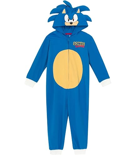 Sonic 3 Knuckles Kinderkostüm – Offizielles SEGA Movie-Outfit Mit Kapuze – Weicher Jumpsuit