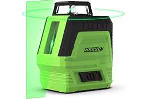 Laser Level, CUSBON Self-Leveling Green Line Laser with Vertical Laser Line and 360 Degree Horizontal Line, Rechargeable Battery and Cloth Bag
