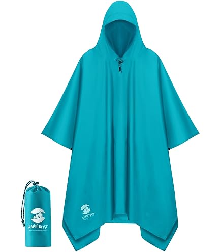 Amazon.com: SE Transparent Orange Emergency Poncho with Full