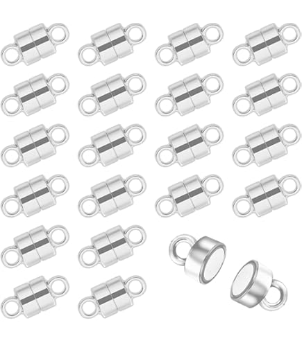 10 Sets 8mm Magnetic Jewelry Clasps - Round Copper Magnetic Clasps For Bracelet Necklace Making