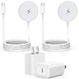 Wireless Charger,[Apple MFi Certified]15W Magnetic Charger 2Pack 3FT Magnetic Charge Pad with USB C Port PD Block Fast Charging Wireless Charge for iPhone Air/17 Pro Max/16 Pro/16 Plus/16e/15/14/13/12