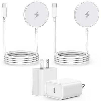 Wireless Charger,[Apple MFi Certified]15W Magnetic Charger 2Pack 3FT Magnetic Charge Pad with USB C Port PD Block Fast Charging Wireless Charge for iPhone Air/17 Pro Max/16 Pro/16 Plus/16e/15/14/13/12