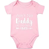 OYQA Daddy Bodysuit for Baby I Love My Daddy Baby Bodysuit Dad Babies Clothes Unisex