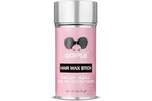 Goiple Wax Stick for Hair, Hair Pomade Stick Long-Lasting Styling Wax Stick, Hair Wax Stick Smoothing & Slick Stick for Hair Wigs, Styling Waxes for Fly Away & Edge Frizz Hair (2.7 oz)