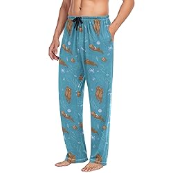 Ollabaky Sea Otters Shell Snail Pajama Pants Men
