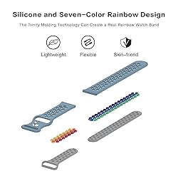 Geageaus 22mm Rainbow Band Compatible With Garmin