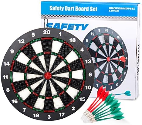WloveTravel Dart Board Safe Darts 18 Inch Professional Dartboard Set Soft Tip Darts for Kids and Adult