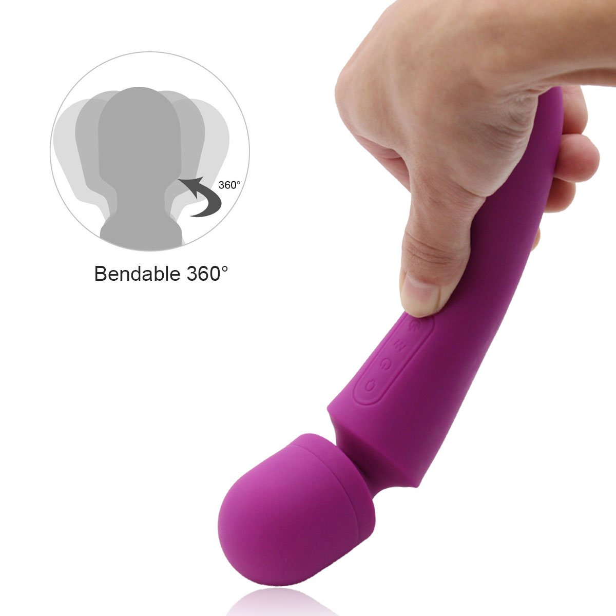 Wireless Handheld Full Body Electric Wand Massager by TIANYI | Waterproof Electric Massage Made with Skin Soft Silicone | (CC)