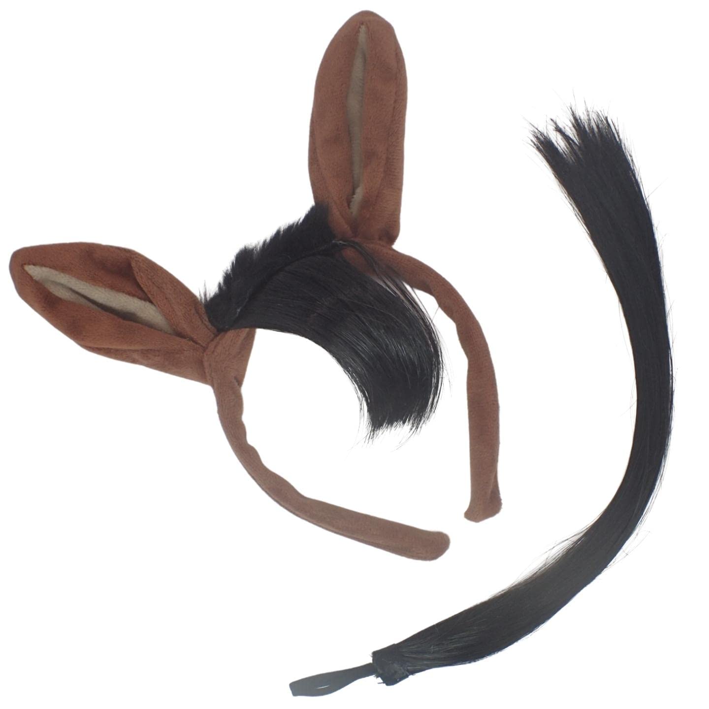 Topkids Accessories Animal Head Bands Adult Women, Kids, Headbands Men, Hen Party, Fancy Dress, Farm Plush Donkey Cow Sheep Christmas Headbands for Adults, Tail & Hair Band Costume