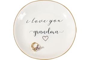 PUDDING CABIN Gifts for Grandma, Grandma Gifts, Ring Dish - " Remember I love you, grandma" - Mothers Day Birthday Thanksgiving Christmas Gifts for Grandma, Grandmother, Godmother, Gigi, Mimi, and Nana Gifts