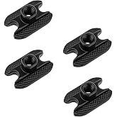 M6 Channel Inserts Compatible with Burton Ski Bindings 4-Pack | Steel Hardware for Snowboard Channel System, Adjustable Position &amp; Angle, Durable Replacement Parts for Burton Channel Track