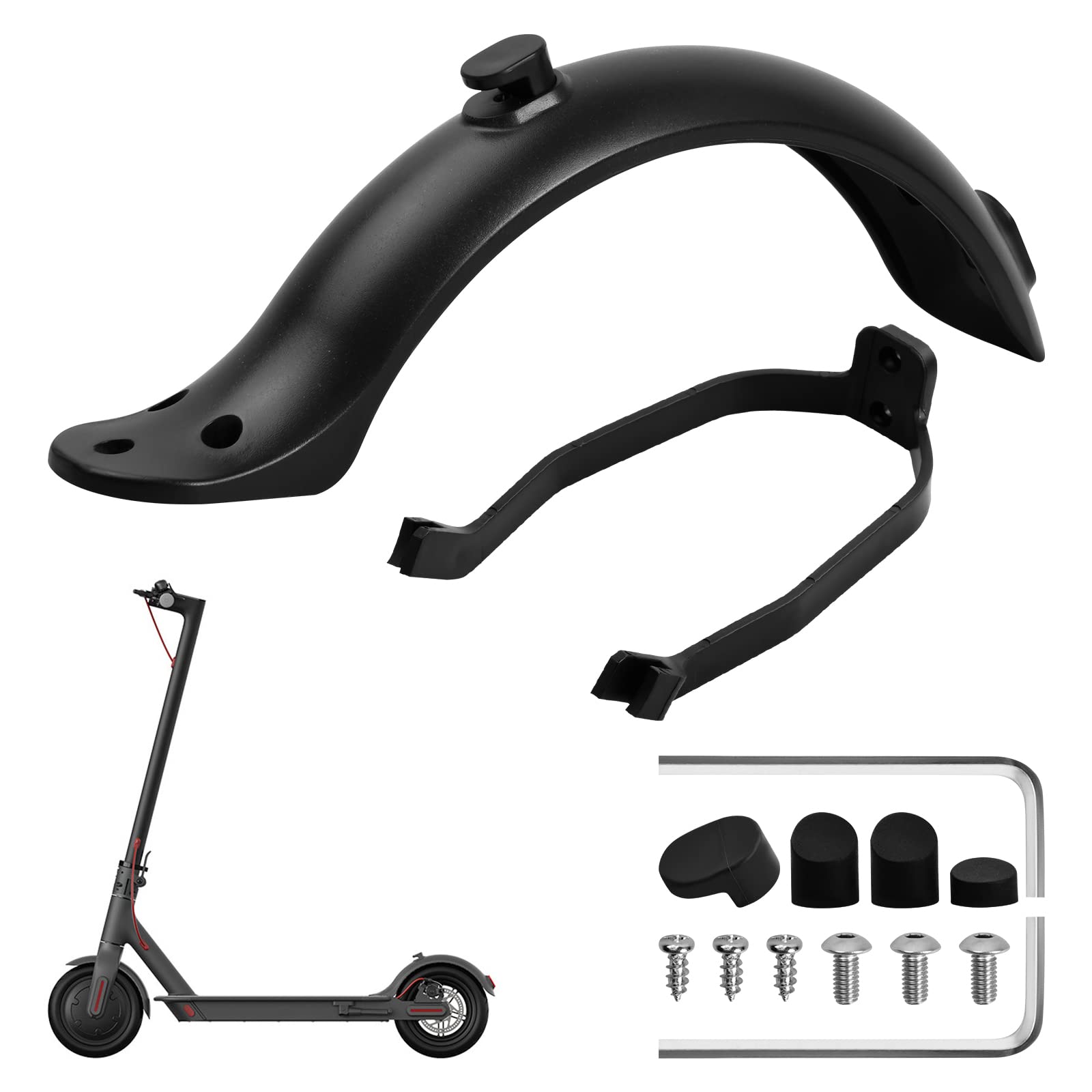 Joyan Rear Mudguard Scooter Mudguard Electric Scooter Replacement Accessories for Electric Scooter Rear Mudguard for Xiaomi M365/M365 Scooter with Screws and Nuts