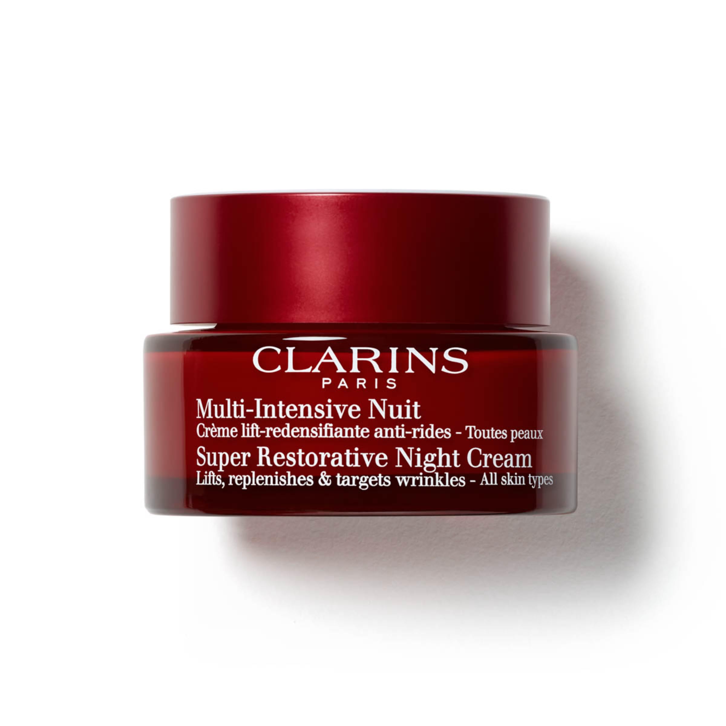 Clarins Super Restorative Night Cream | Anti-Aging Moisturizer For Mature Skin Weakened By Hormonal Changes | Illuminates & Densifies Skin | Lifts & Tones | Targets Spots & Wrinkles | 1.7 Ounces