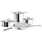 CRISTEL, 18-10 Stainless Steel 12-Piece Set, 5-Ply construction, with the exception of the stockpot (3-ply), Dishwasher oven safe, all hobs + induction, Casteline collection, MADE IN France.