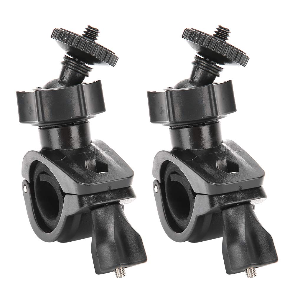 2PCS Car Dash Cam Holders,HD‑076A Car Dash Cam Camera DV Mount Holder Motorcycle Bracket with Adjustable Screw Heads(Black)